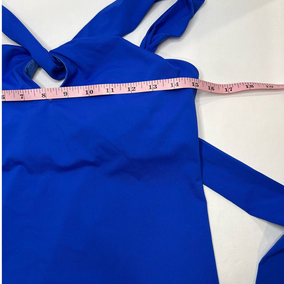 EUC Athleta Small Kiki Stretchy Swim Beach Vibrant BLUE Built in Bra Dress - Picture 7 of 11